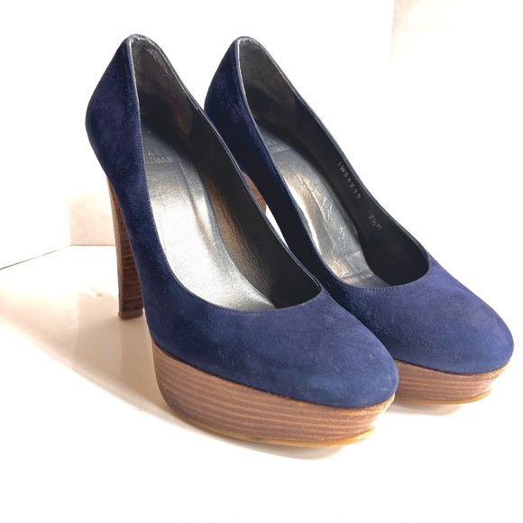 Stuart Weitzman Women´s Suede Stiletto Platform Heels...